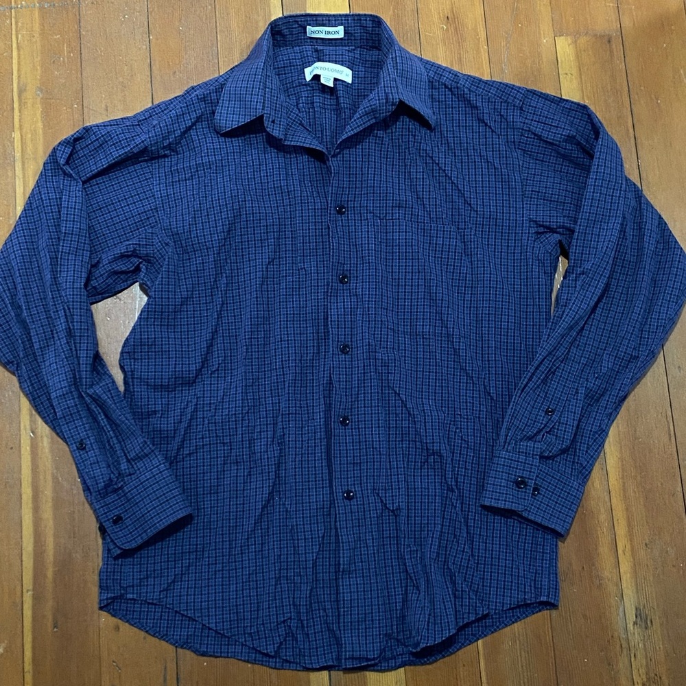 Purple Men’s Medium Pronto Uomo Button-up Drss Shirt